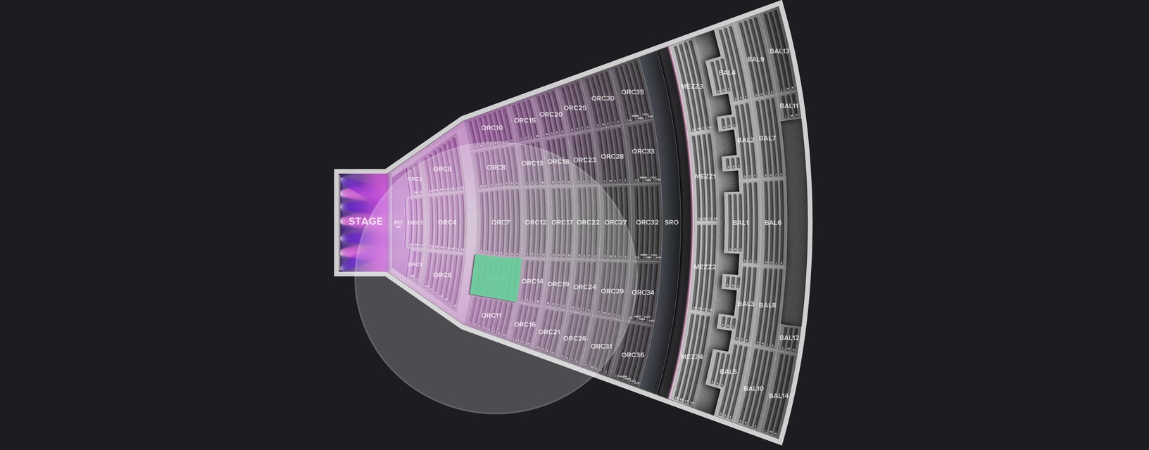 Seat view from Orchestra