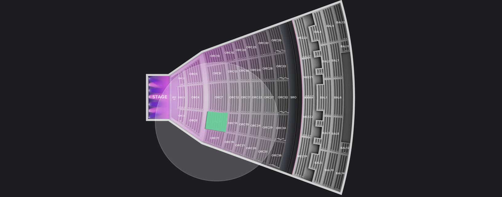 Seat view from Orchestra