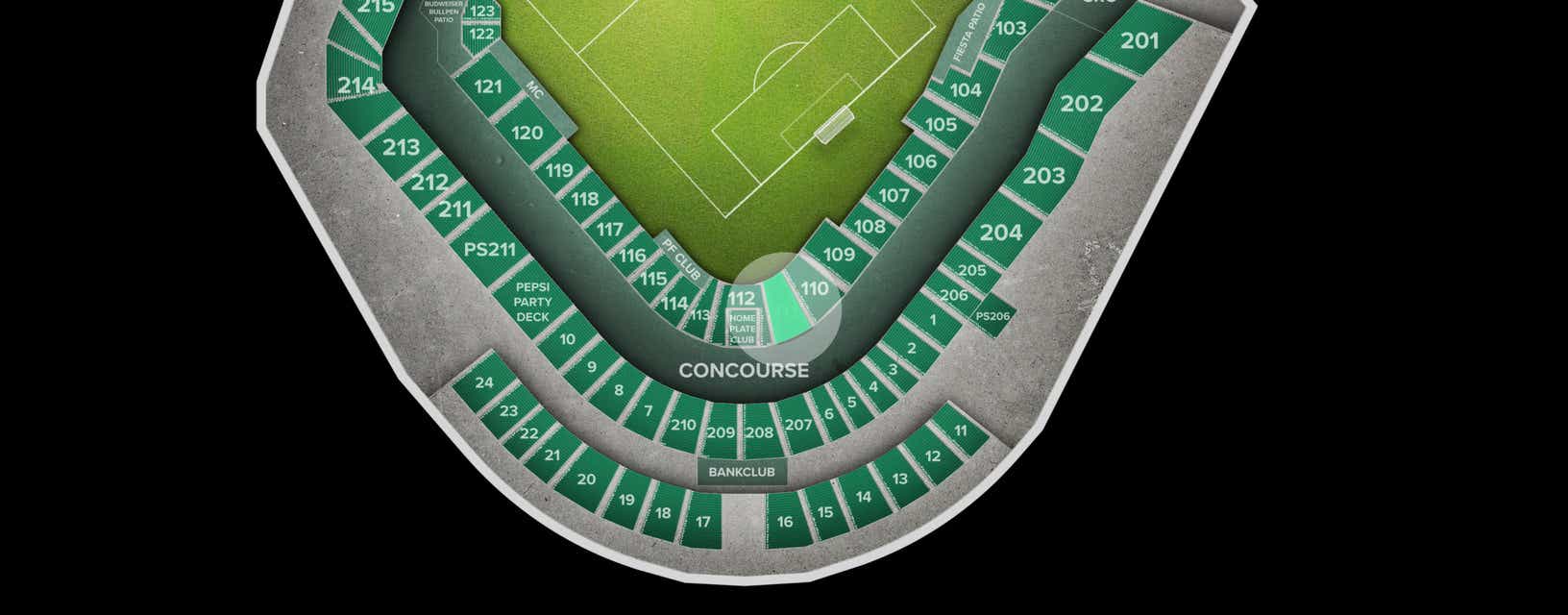 Seat view from Lower Level