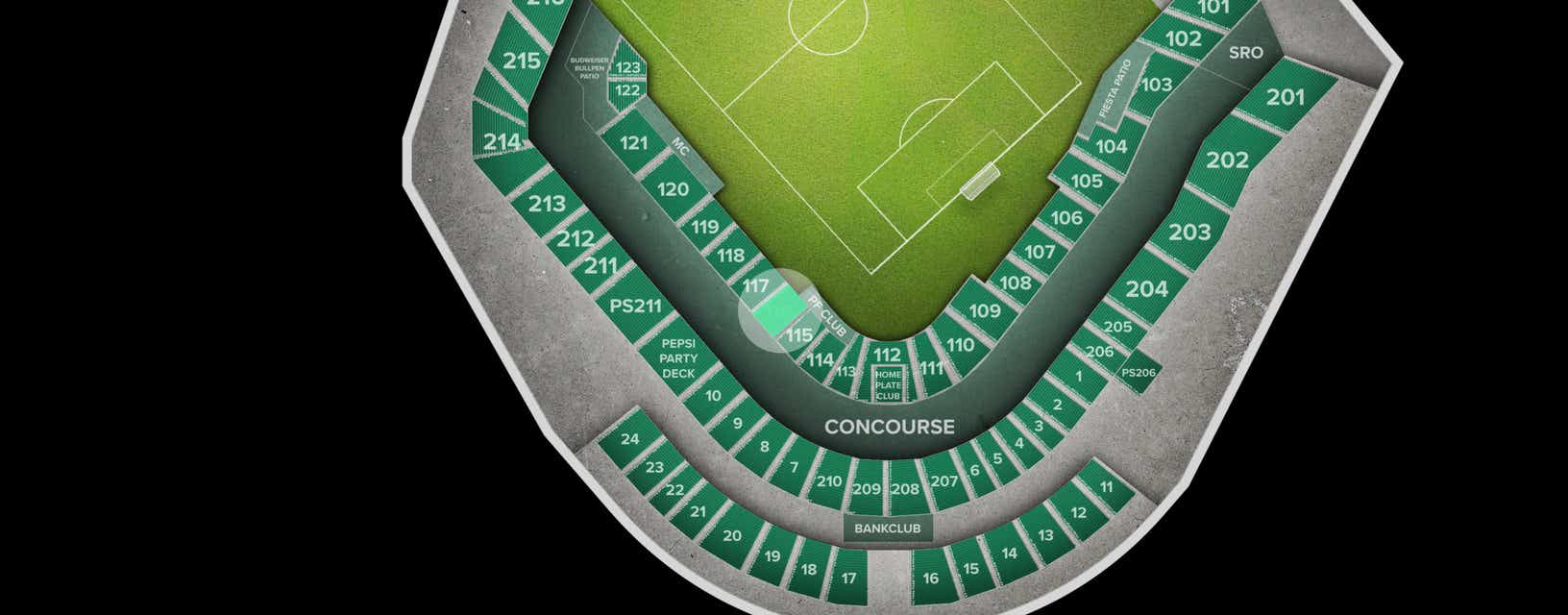Seat view from Lower Level
