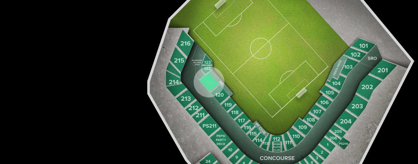 Seat view from Sideline