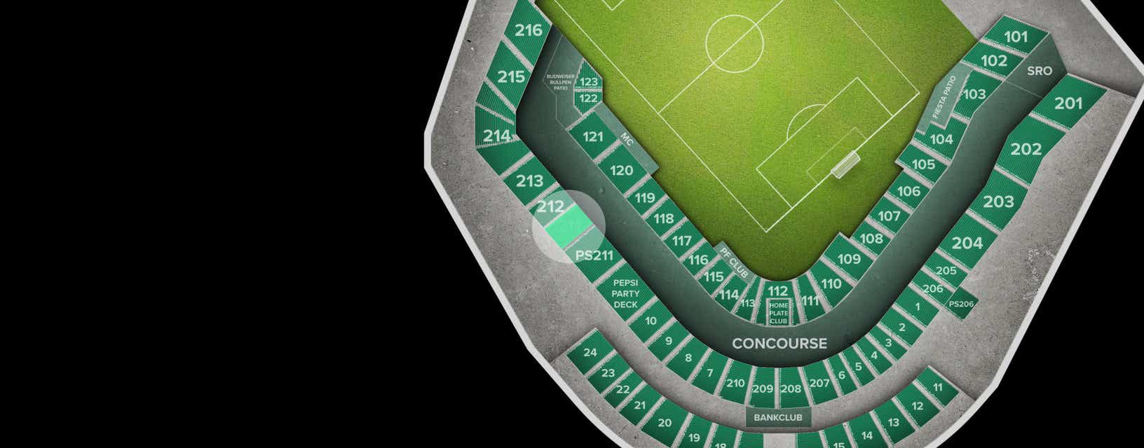 Seat view from Upper Sideline