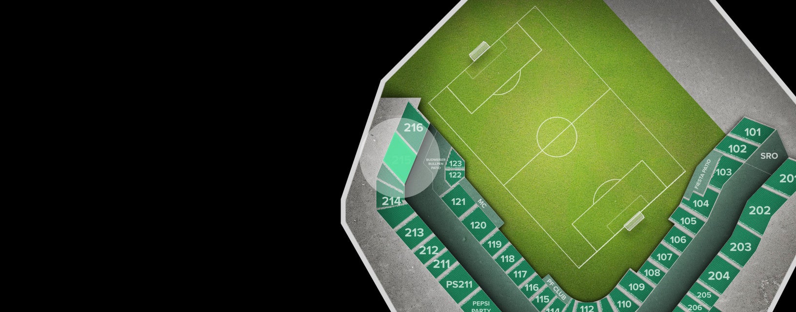 Seat view from Upper Sideline