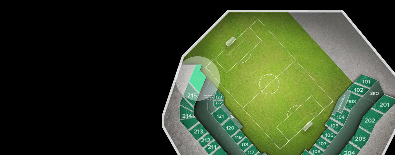 Seat view from Upper Sideline