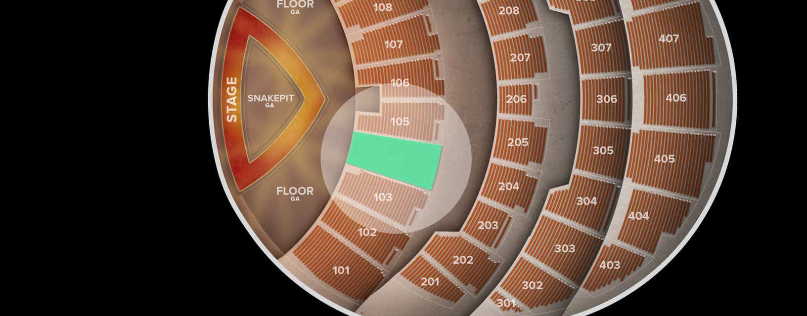 Seat view from 100 Level