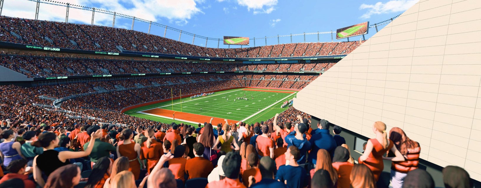Seat view from Field Level Endzone