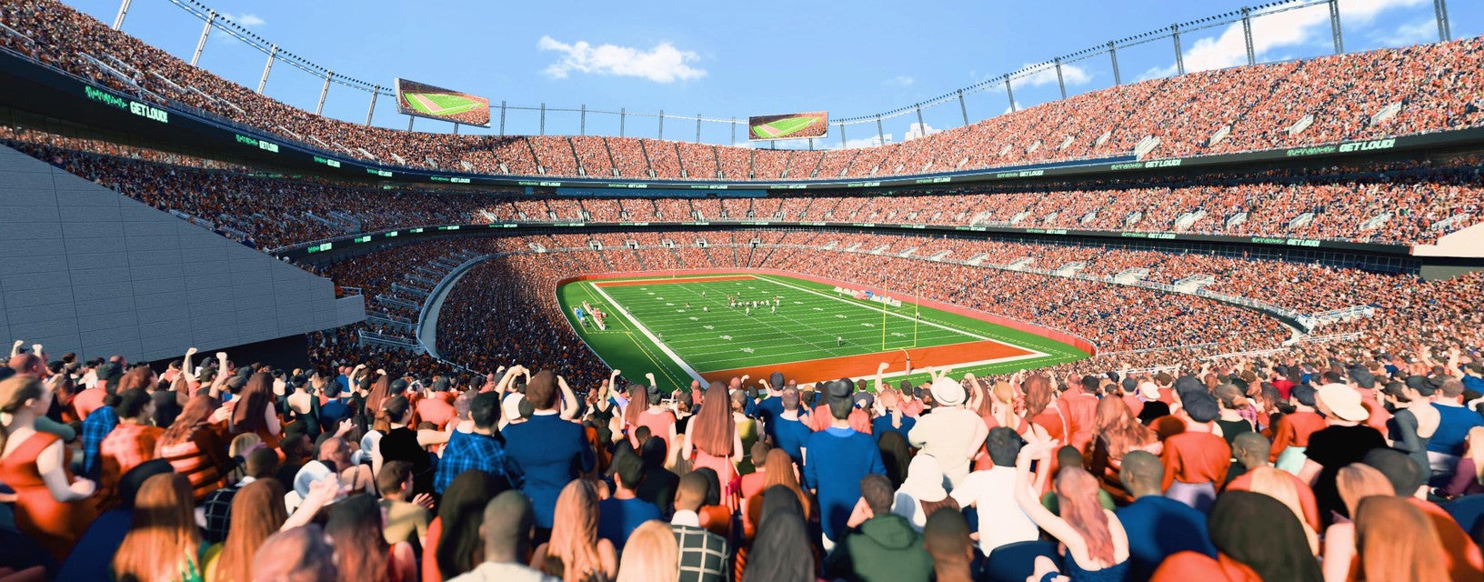 Seat view from Field Level Endzone
