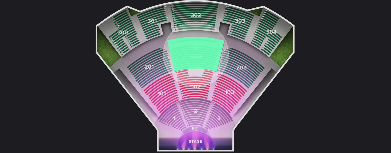 Seat view from Middle