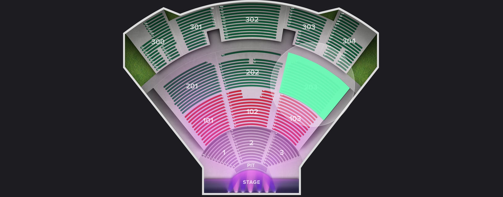 Seat view from Middle