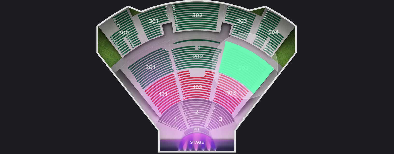Seat view from Middle