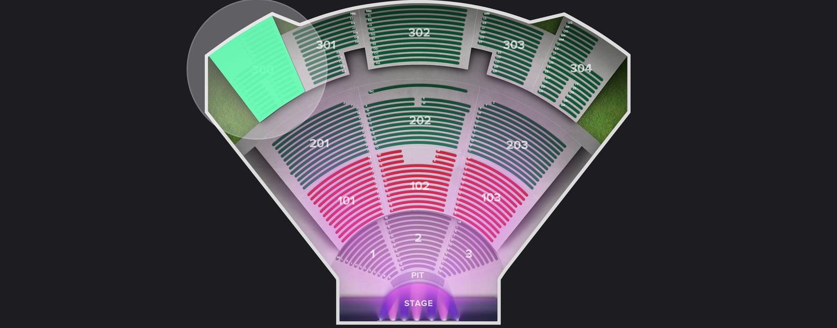 Seat view from Upper