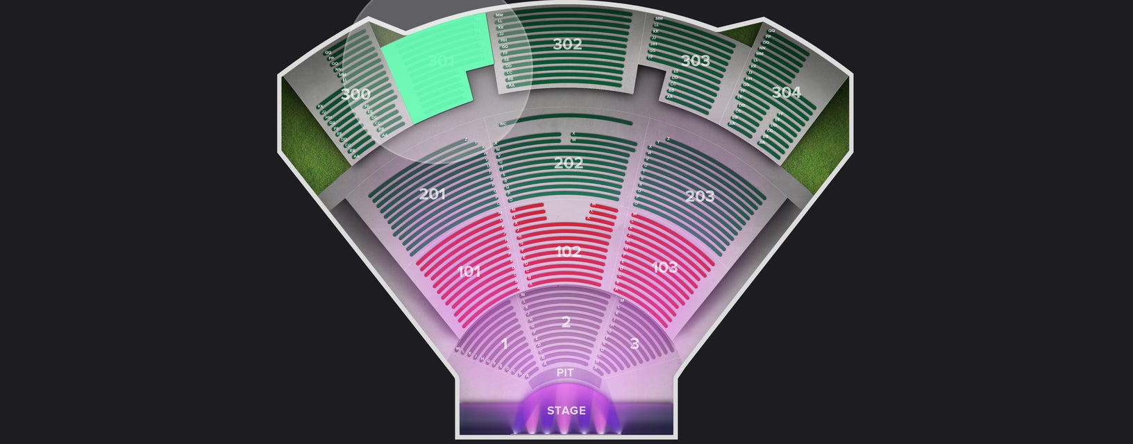 Seat view from Upper