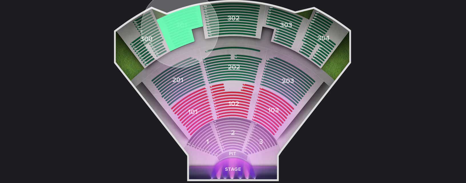 Seat view from Upper