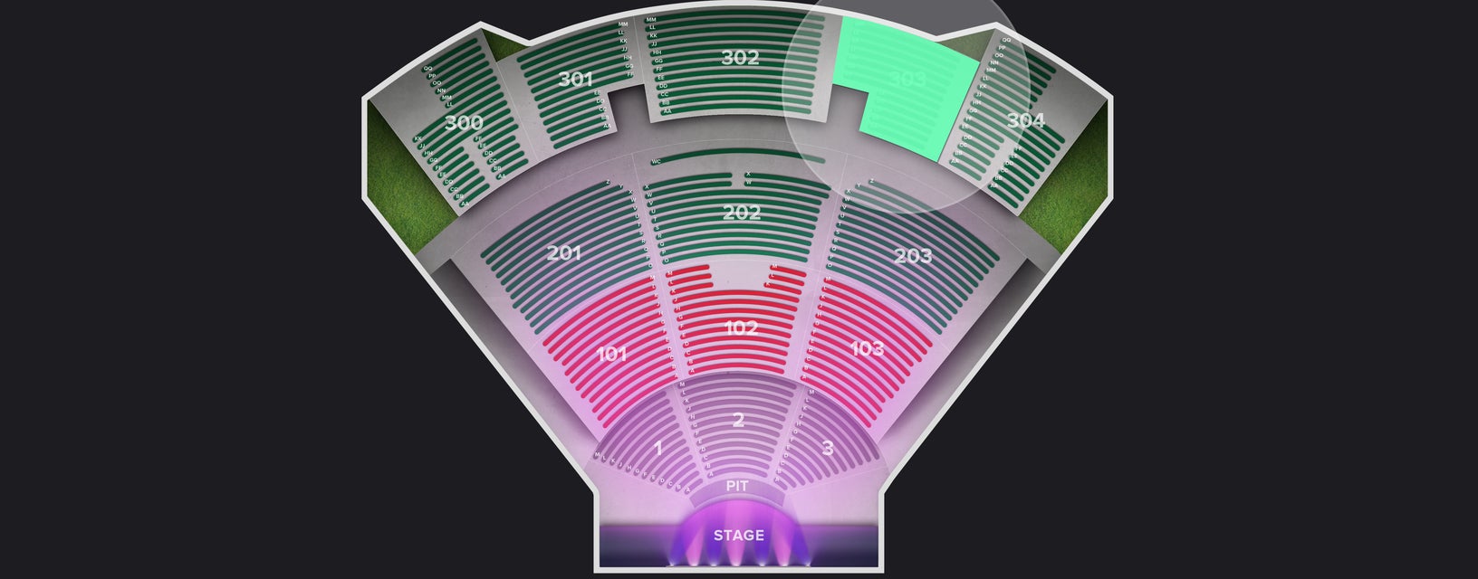 Seat view from Upper