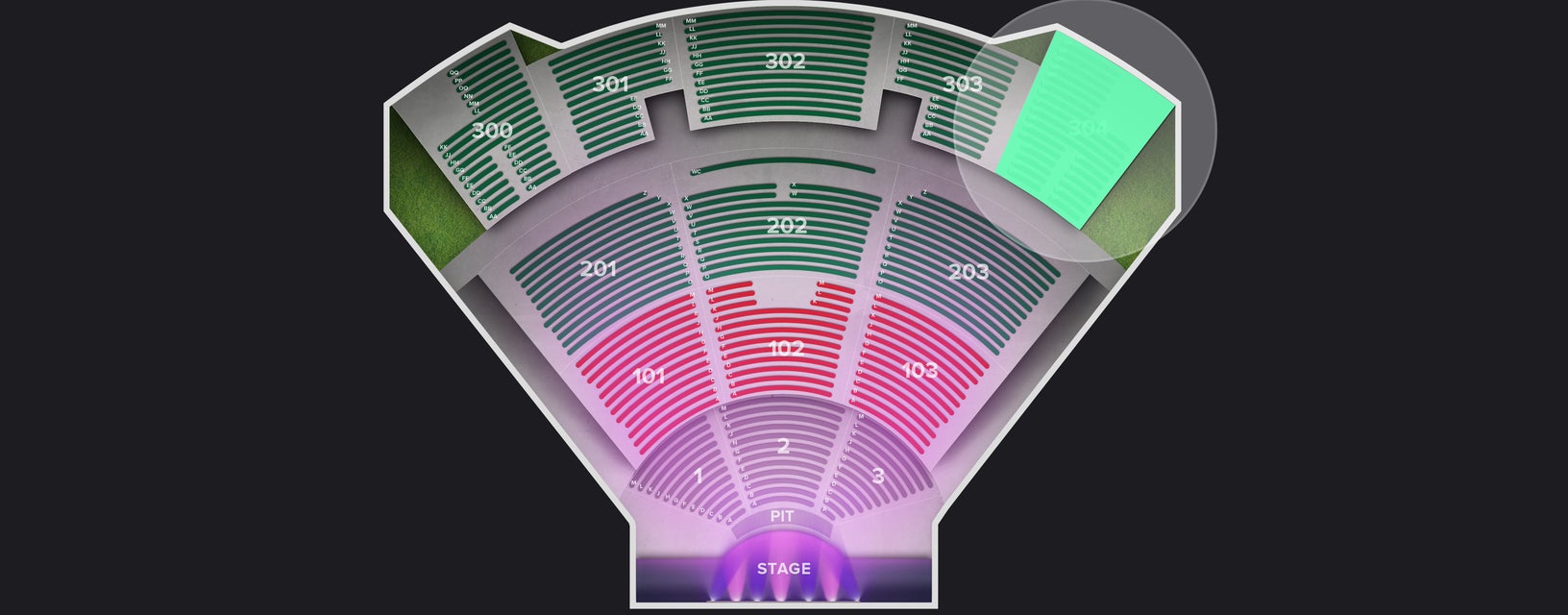 Seat view from Upper