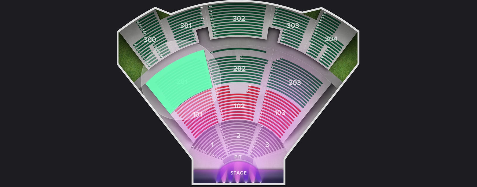 Seat view from Middle