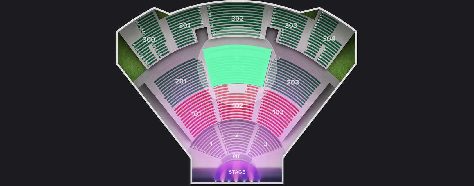 Seat view from Middle