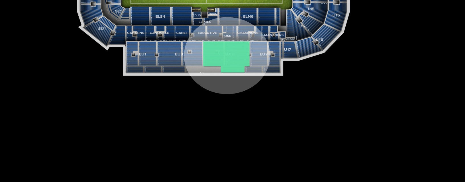 Seat view from Longside Upper