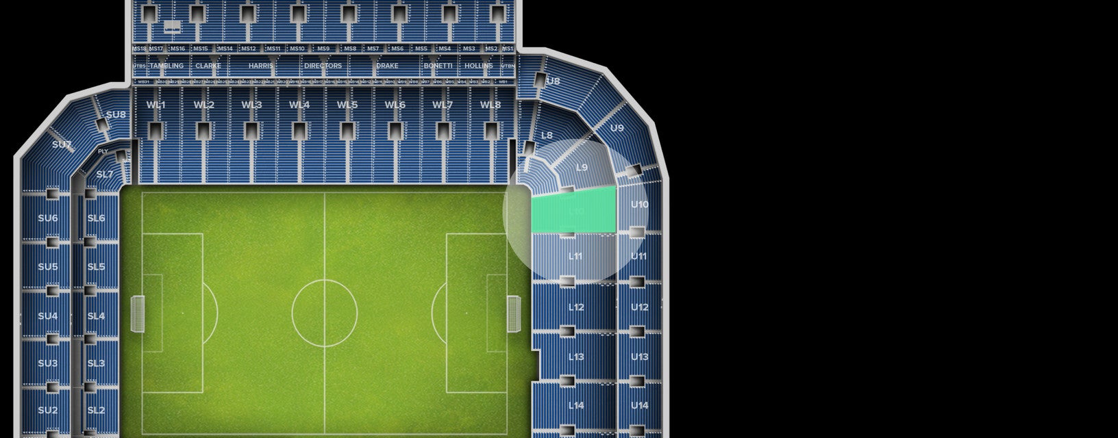 Seat view from Shortside Lower