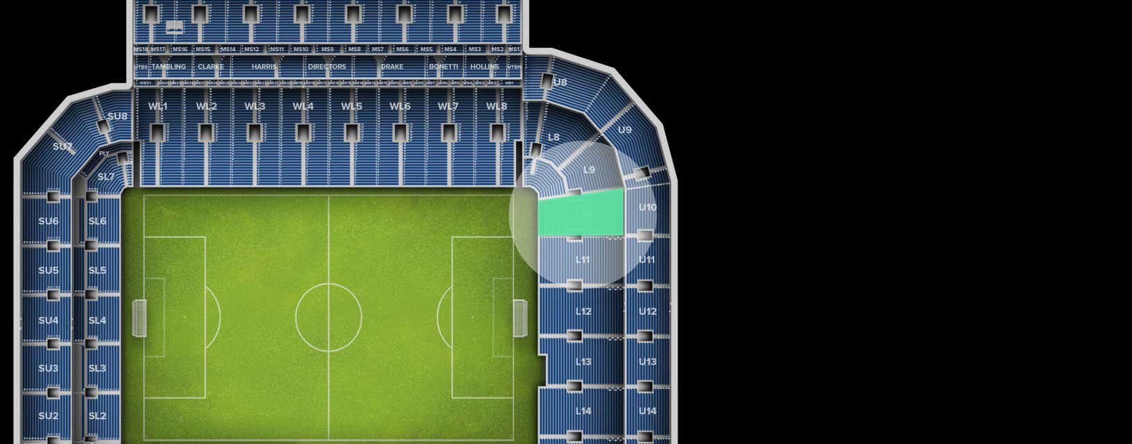 Seat view from Shortside Lower