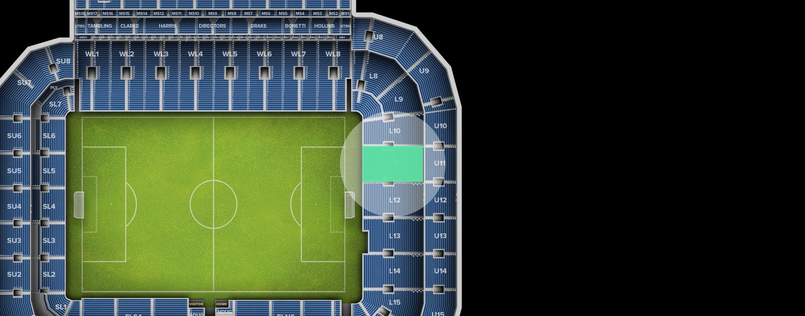 Seat view from Shortside Lower
