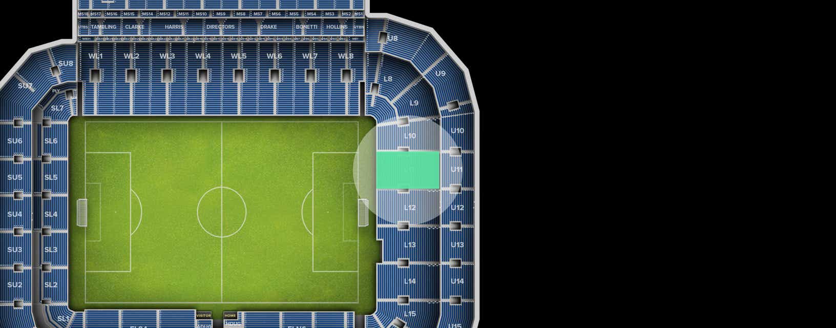 Seat view from Shortside Lower