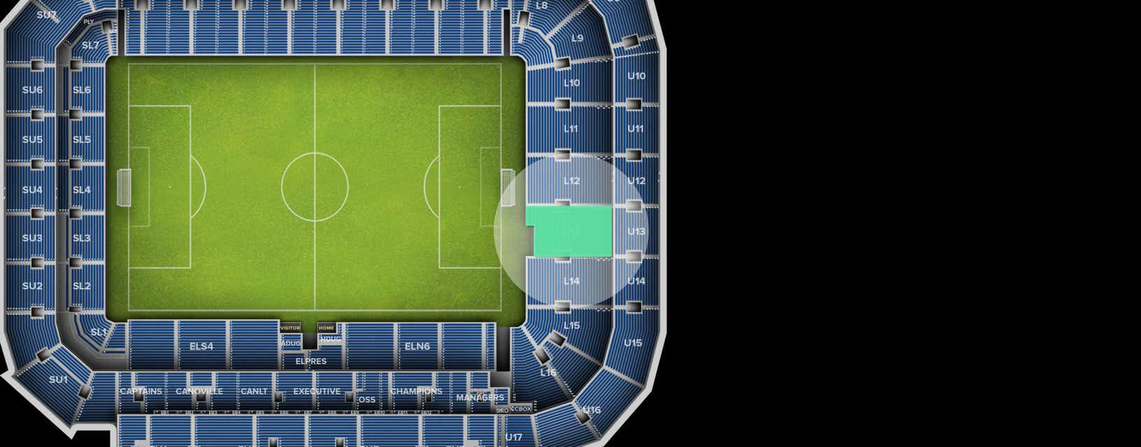 Seat view from Shortside Lower
