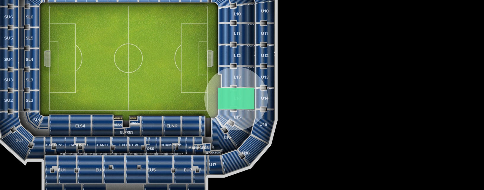 Seat view from Shortside Lower