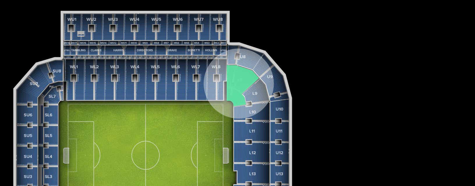 Seat view from Shortside Lower