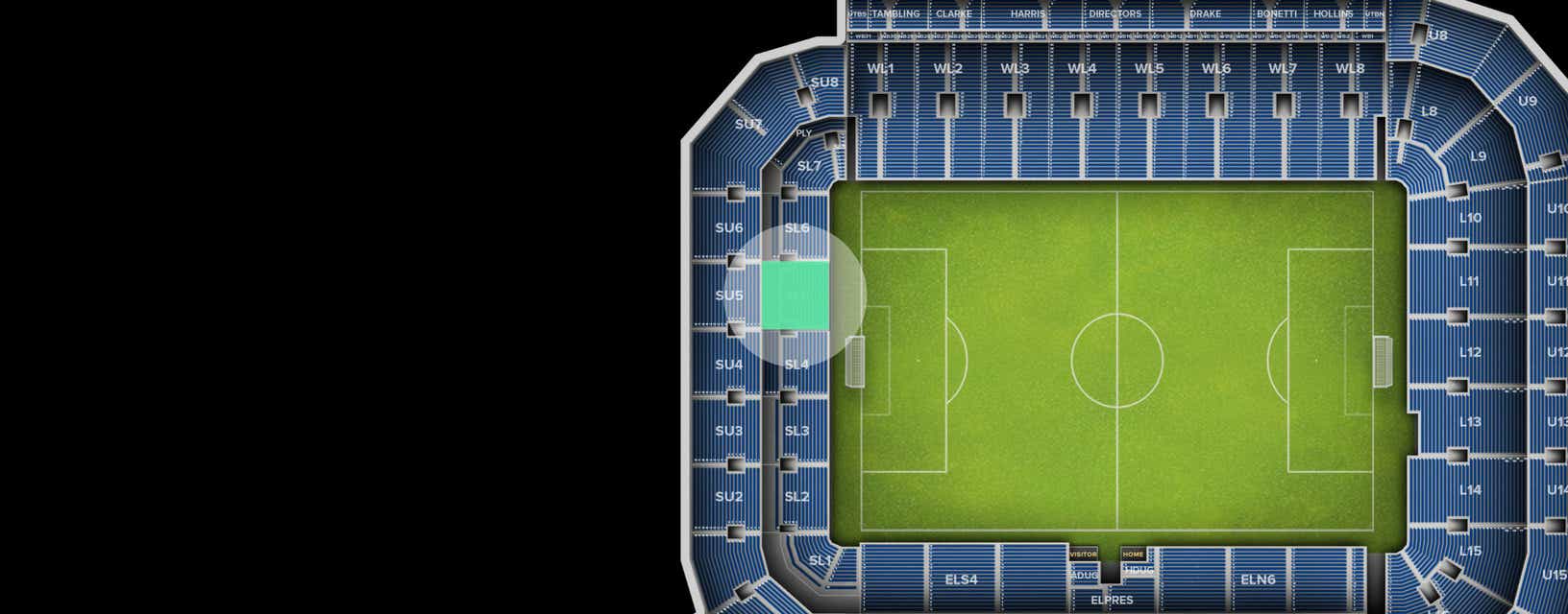 Seat view from Shortside Lower
