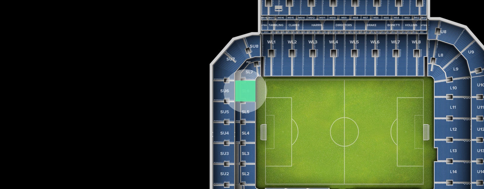 Seat view from Shortside Lower