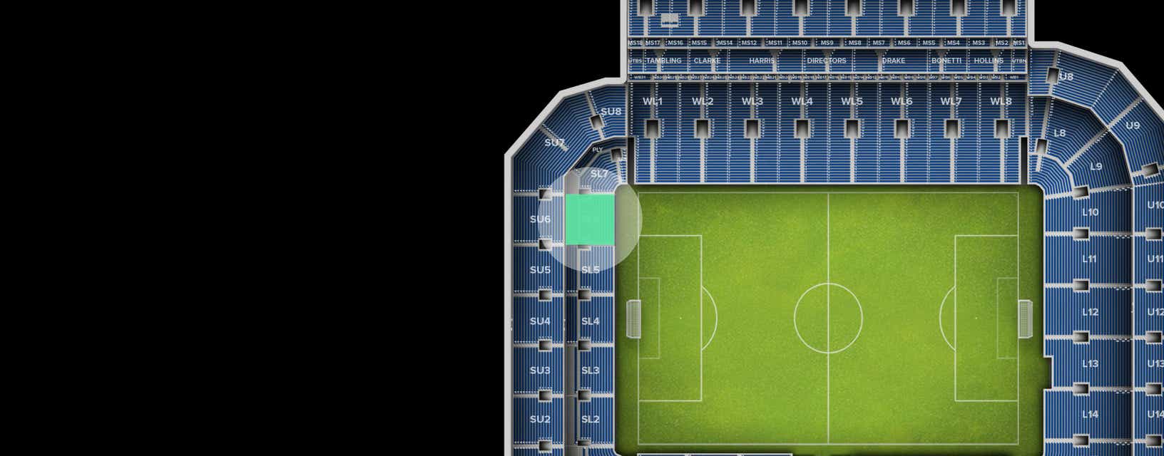Seat view from Shortside Lower