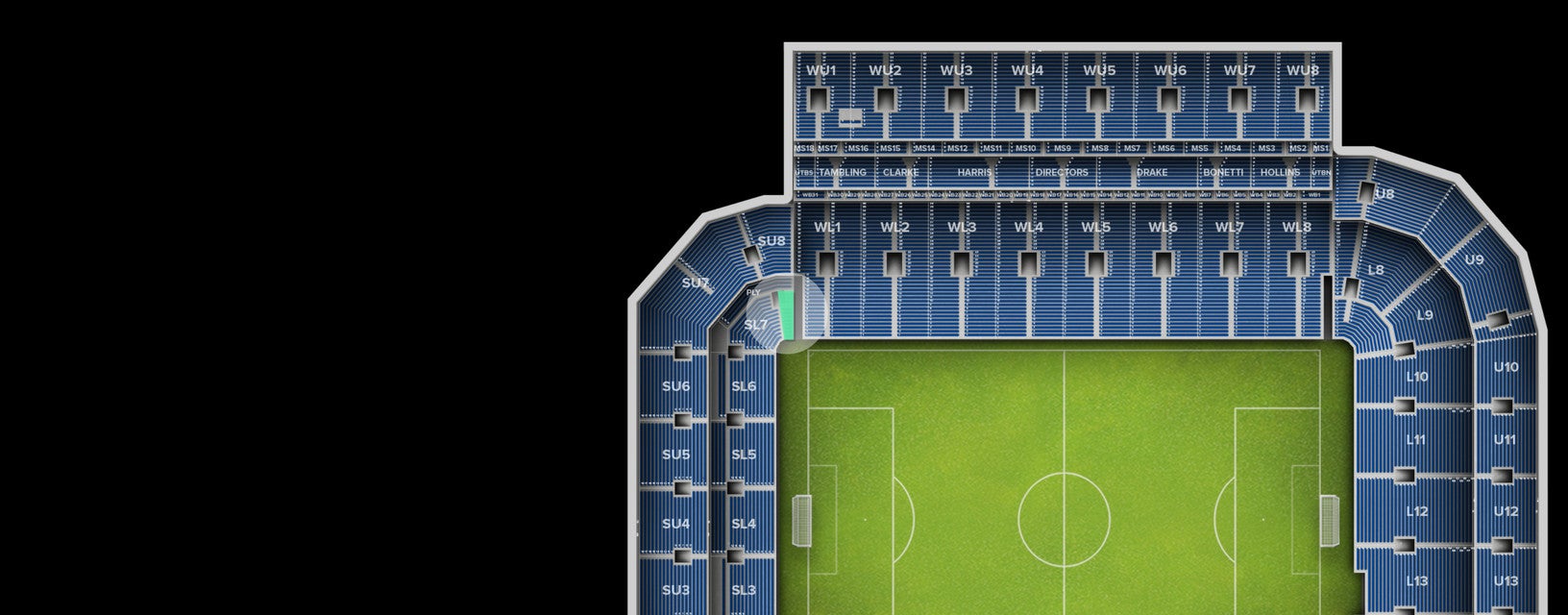 Seat view from Shortside Lower