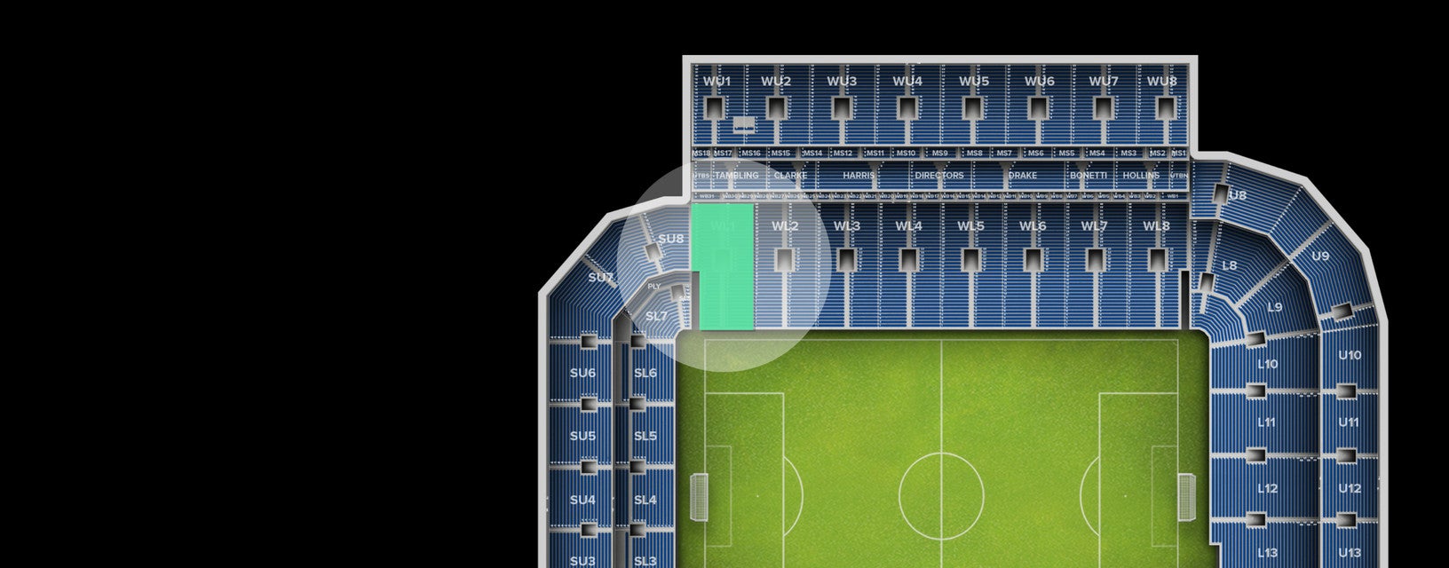 Seat view from Longside Lower