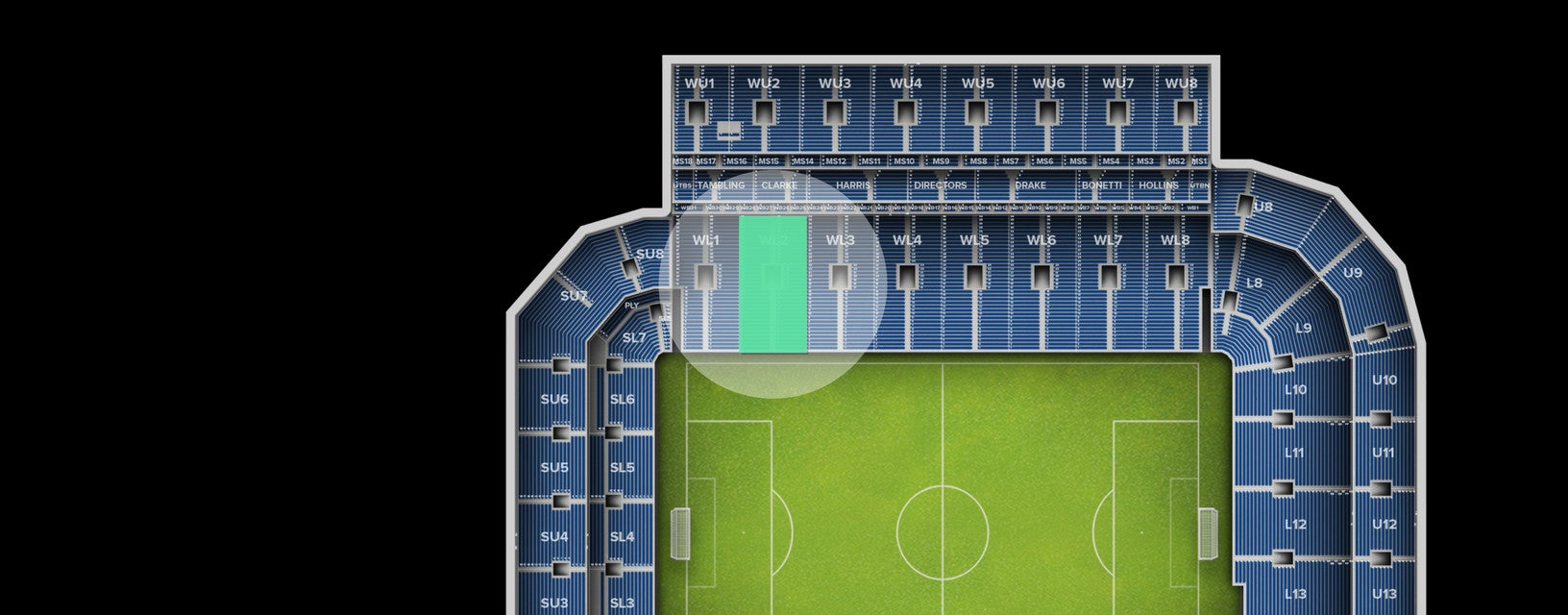 Seat view from Longside Lower