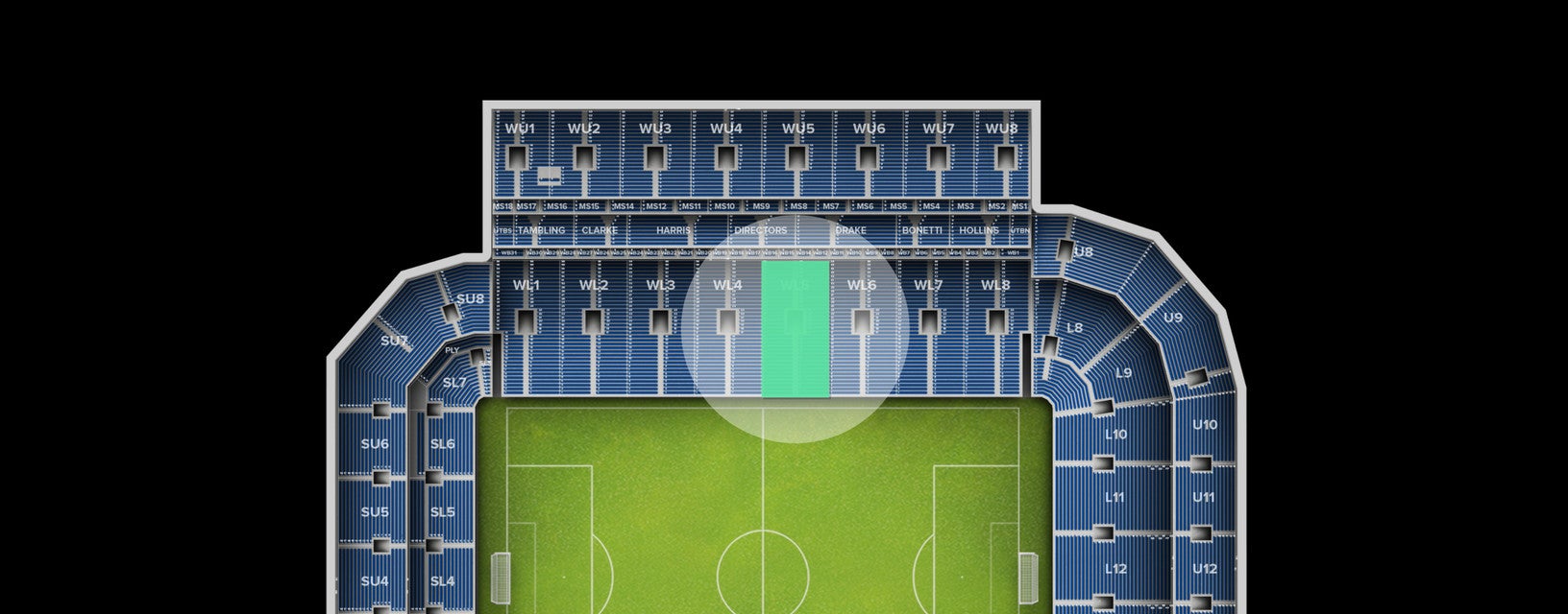 Seat view from Longside Lower
