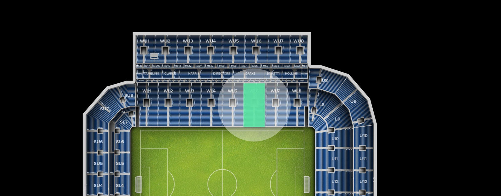 Seat view from Longside Lower