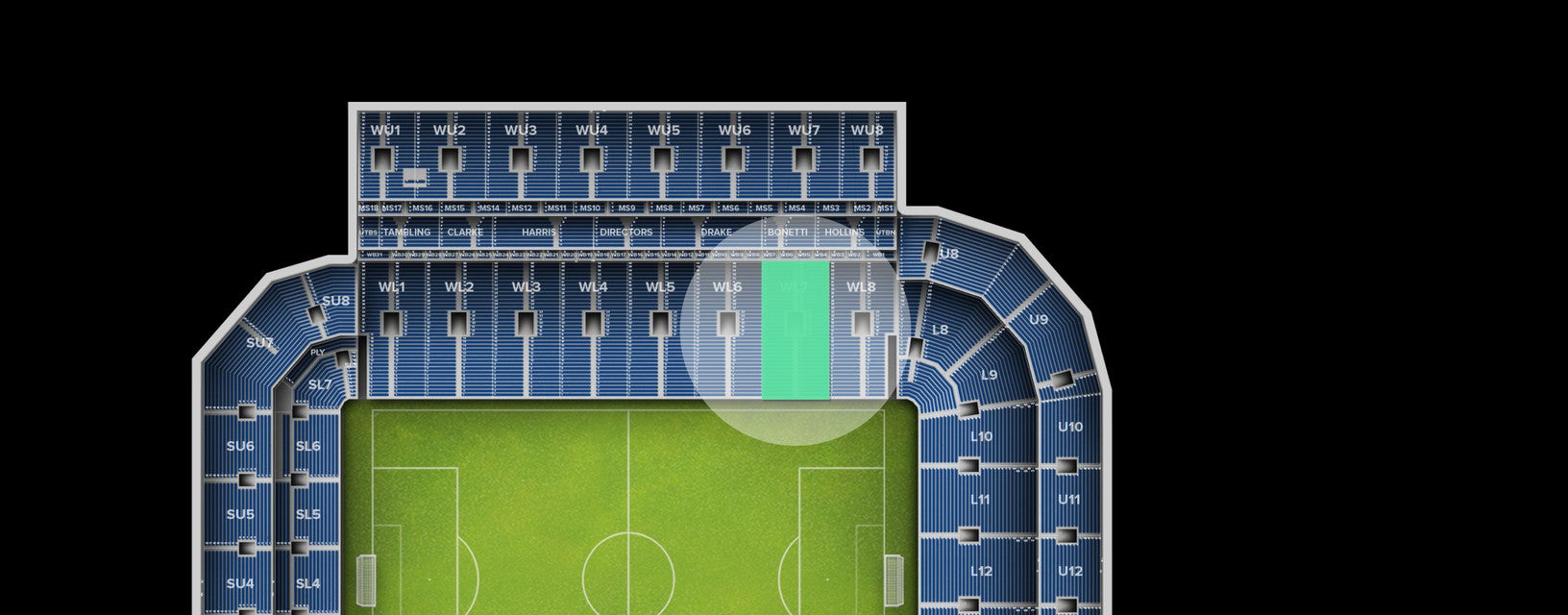 Seat view from Longside Lower