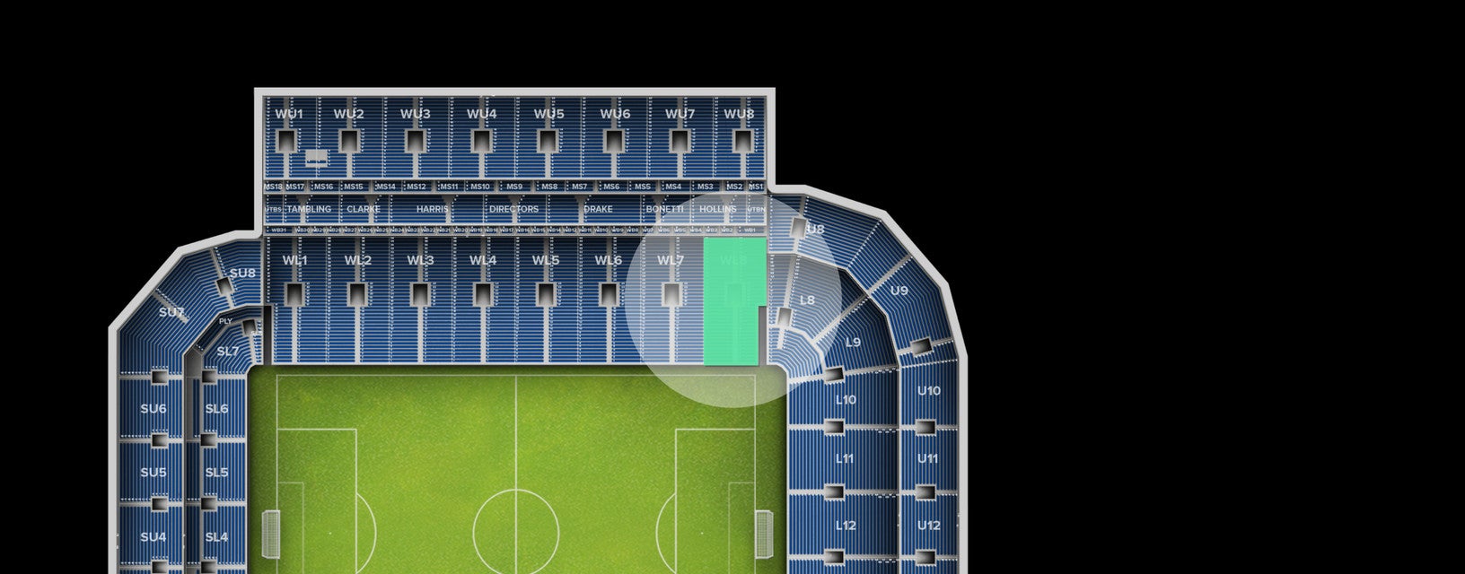 Seat view from Longside Lower