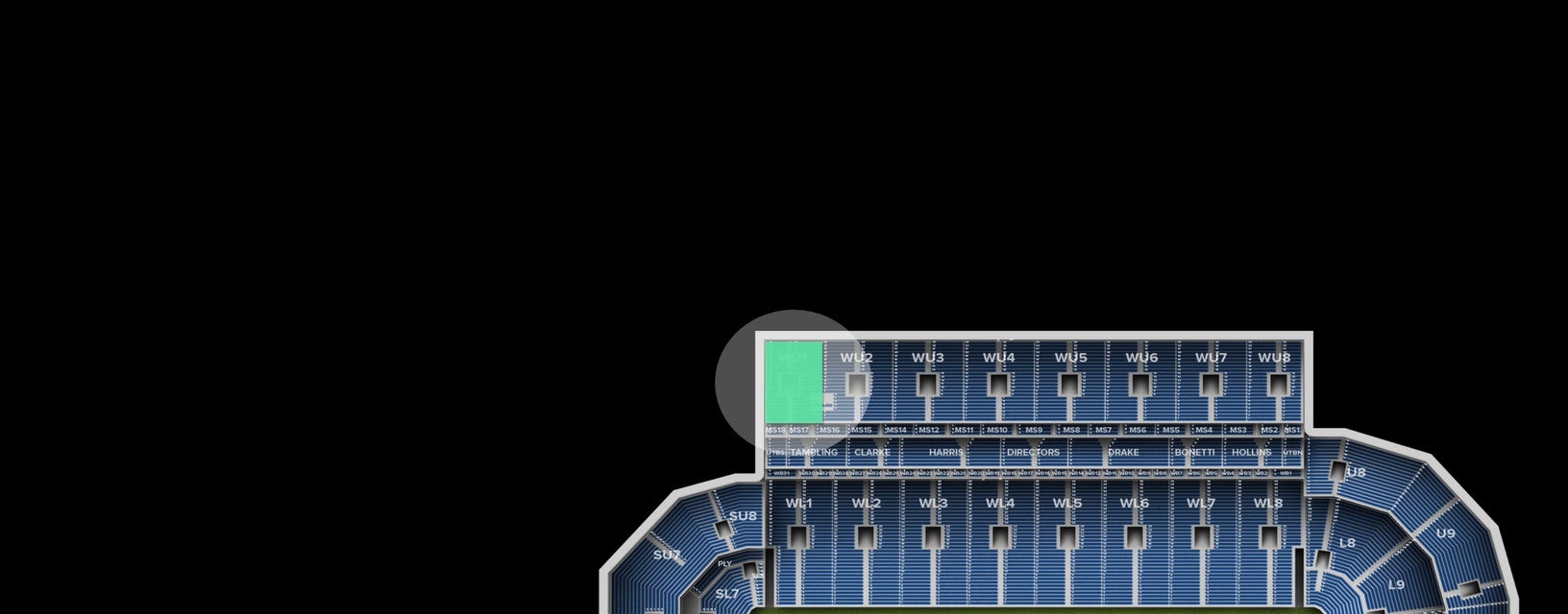 Seat view from Longside Upper