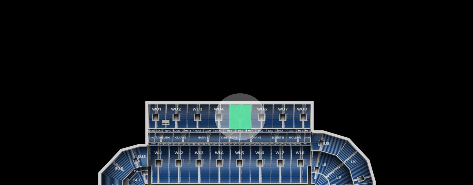 Seat view from Longside Upper