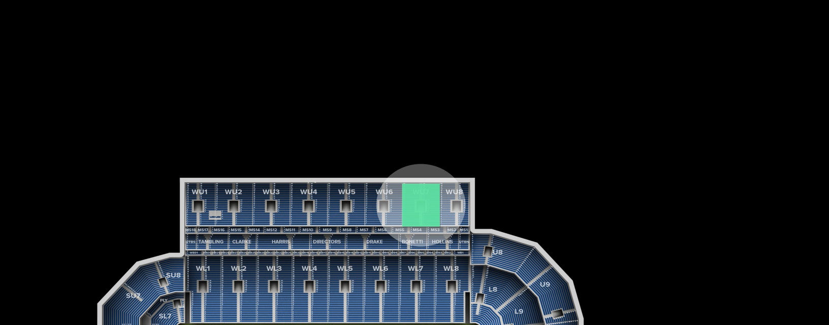 Seat view from Longside Upper