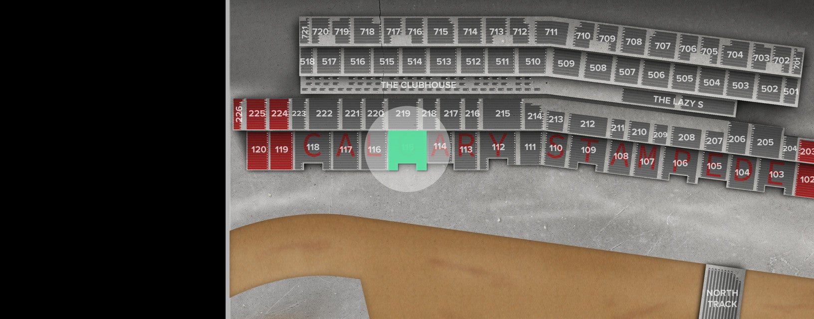 Seat view from South Centre