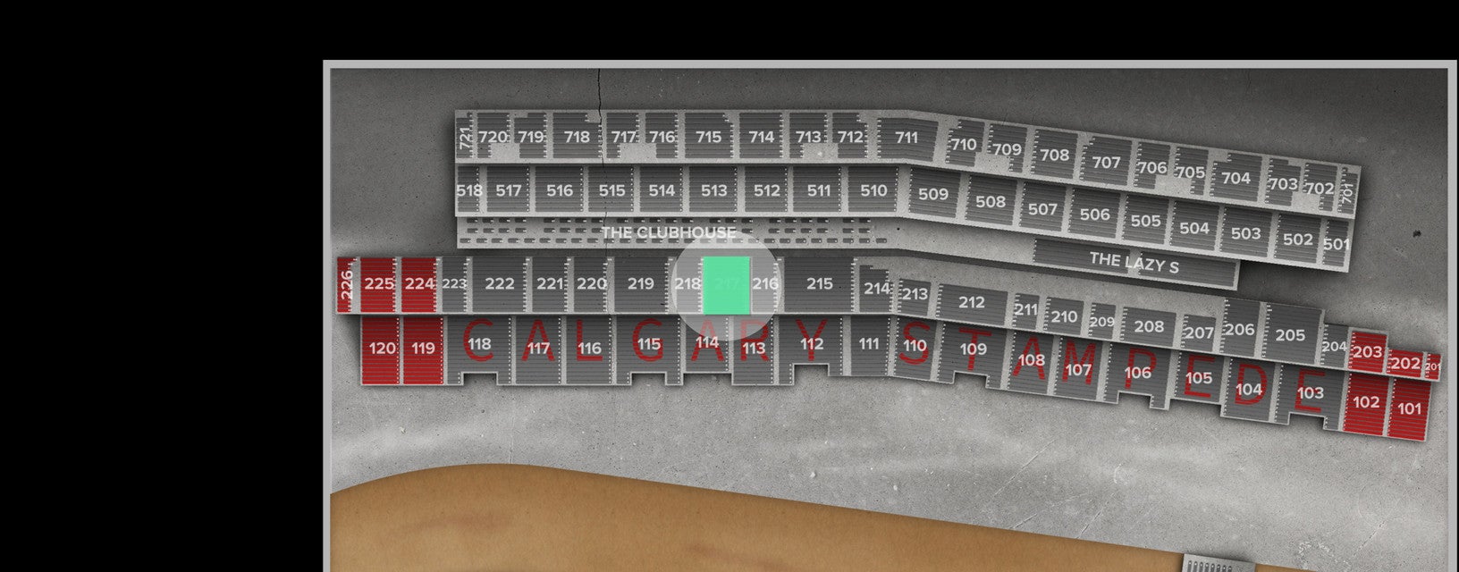 Seat view from South Centre