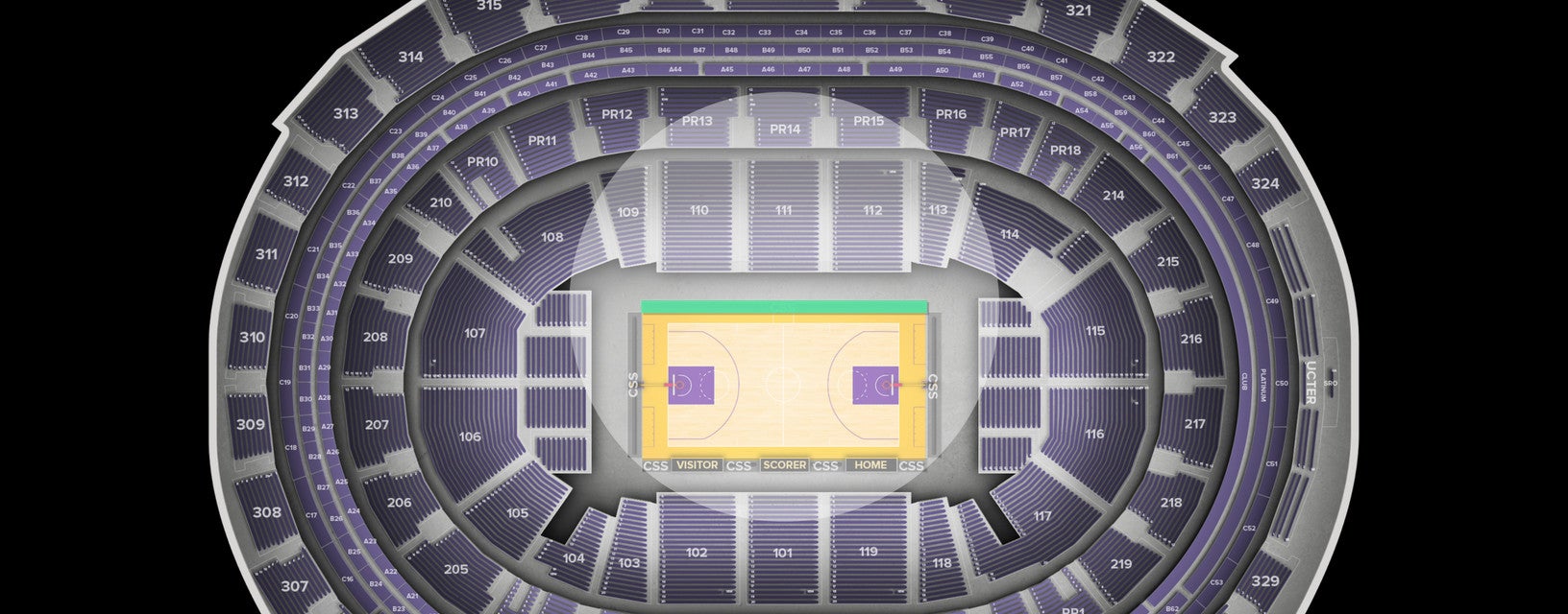 Seat view from Courtside