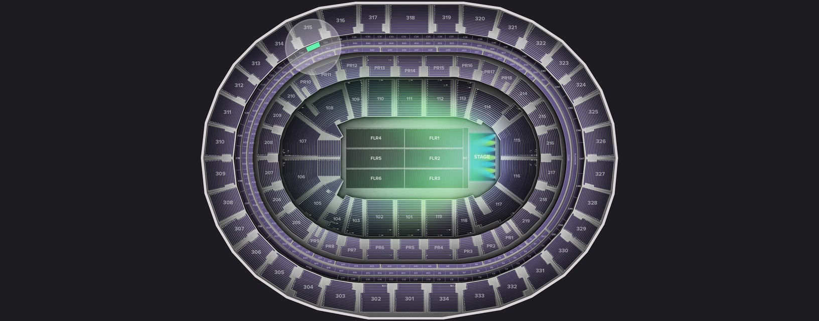 Seat view from Suite