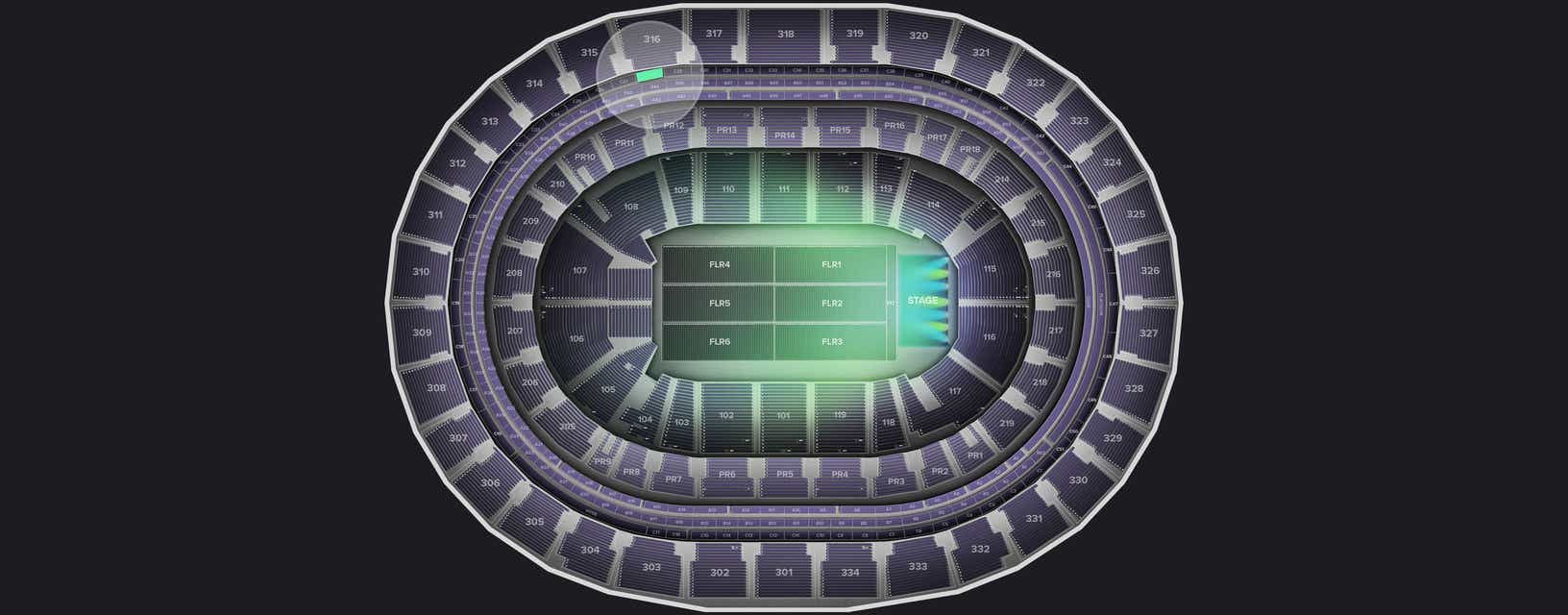 Seat view from Suite