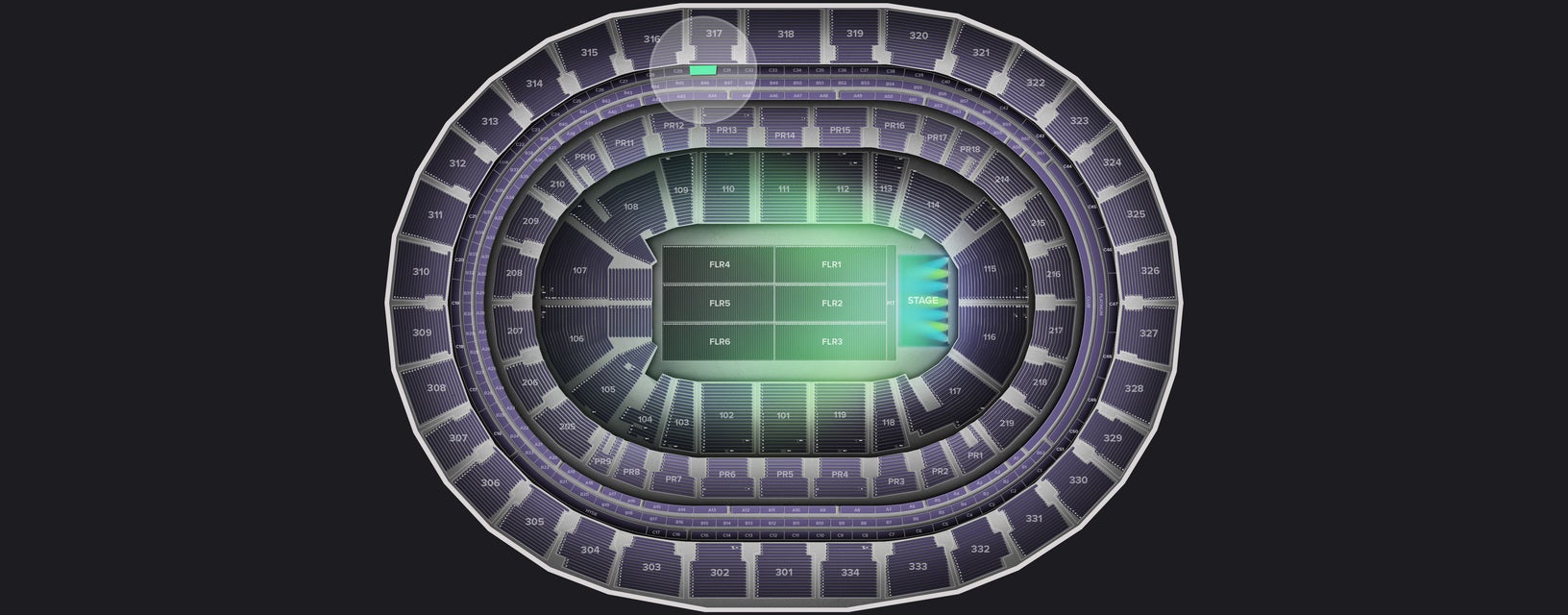 Seat view from Suite
