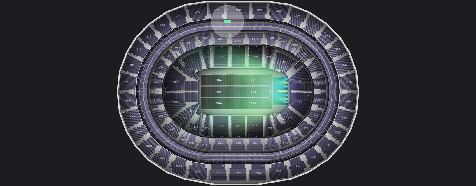 Seat view from Suite