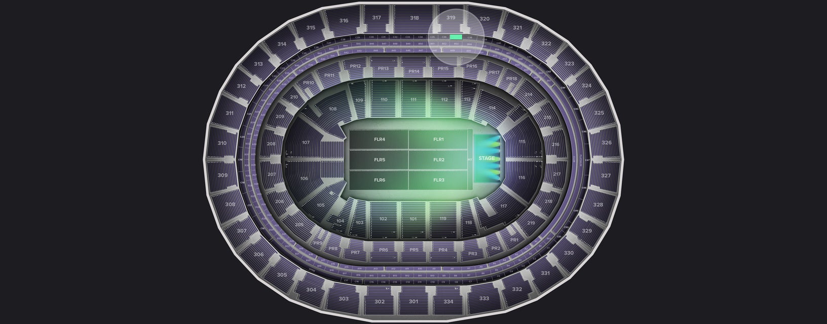Seat view from Suite